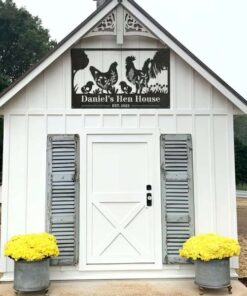 Chicken Coop Sign Chicken Hen House Farmhouse Personalized Farm Metal Sign