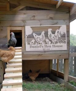 Chicken Coop Sign Chicken Hen House Farmhouse Personalized Farm Metal Sign