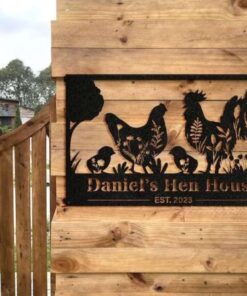 Chicken Coop Sign Chicken Hen House Farmhouse Personalized Farm Metal Sign