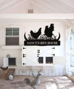 Chicken Coop Sign Chicken Hen House Farmhouse Personalized Farm Metal Sign