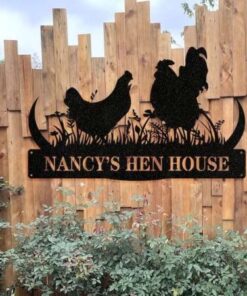 Chicken Coop Sign Chicken Hen House Farmhouse Personalized Farm Metal Sign