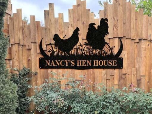 Chicken Coop Sign Chicken Hen House Farmhouse Personalized Farm Metal Sign