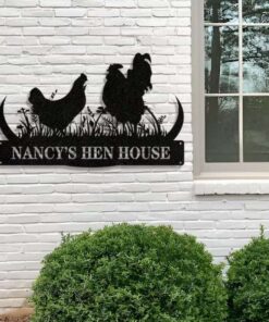 Chicken Coop Sign Chicken Hen House Farmhouse Personalized Farm Metal Sign