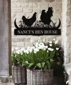 Chicken Coop Sign Chicken Hen House Farmhouse Personalized Farm Metal Sign