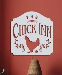 Chicken Coop Sign Funny The Chicken Monogram Farm Decor Farm Metal Sign