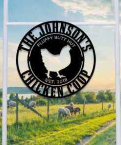 Chicken Coop Sign Hen House Farm Coop Custom Metal Sign