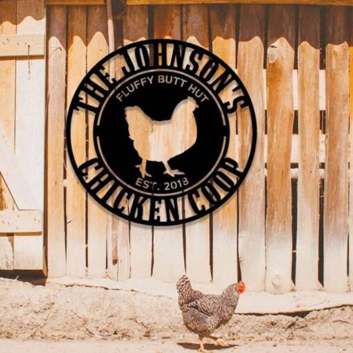 Chicken Coop Sign Hen House Farm Coop Custom Metal Sign