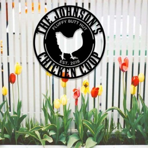 Chicken Coop Sign Hen House Farm Coop Custom Metal Sign