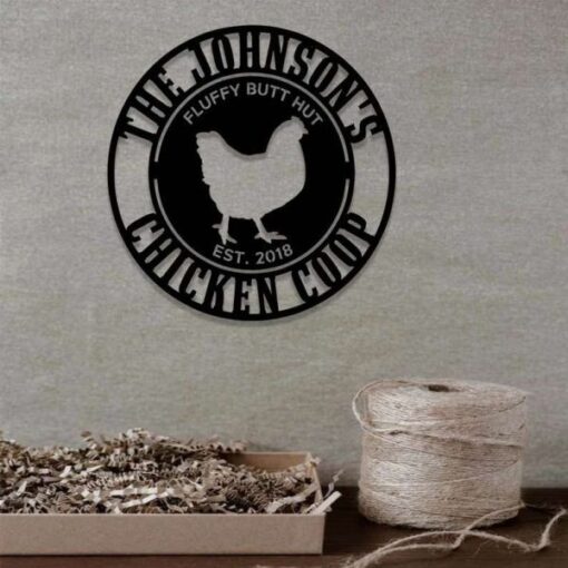 Chicken Coop Sign Hen House Farm Coop Custom Metal Sign