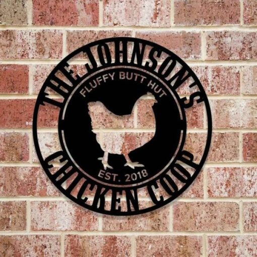 Chicken Coop Sign Hen House Farm Coop Custom Metal Sign