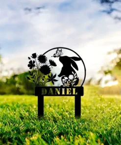 Custom Bunny Memorial Sign, Rabbit Metal Sign, Pet Grave Markers, Garden Decor, Memorial Rabbit Metal sign, Remembrance Stake, Pet Loss Gift