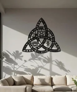 Good Witch Celtic Rope Knot Metal Wall Art Triquetra Infinity Celtic Rope Knot Irish Infinity Wall Decor Creative Wall Decor, Unique Modern Home Decor, Metal Wall Hanging Decor, Housewarming Gift