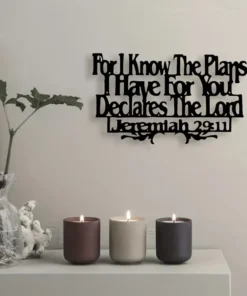 Inspirational Metal Wall Art - Elegant Contemporary Scripture Quote Hanging Ornament with Jeremiah 29:11 Verse for Home Decor, General Fit for Any Occasion, No Electricity Required, Easy to Hang, Religious Verse Design, Perfect Gift Idea