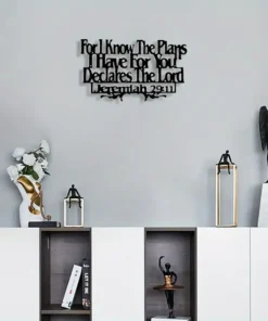 Inspirational Metal Wall Art - Elegant Contemporary Scripture Quote Hanging Ornament with Jeremiah 29:11 Verse for Home Decor, General Fit for Any Occasion, No Electricity Required, Easy to Hang, Religious Verse Design, Perfect Gift Idea