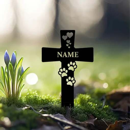 Custom Engraved Dog Memorial Stake Personalized Metal Pet Grave Marker for Cemetery, Garden, Yard, Lawn Perfect Gift for Dog Lovers