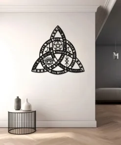 Good Witch Celtic Rope Knot Metal Wall Art Triquetra Infinity Celtic Rope Knot Irish Infinity Wall Decor Creative Wall Decor, Unique Modern Home Decor, Metal Wall Hanging Decor, Housewarming Gift