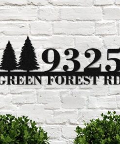 Custom House Number Address Sign,Personalized Metal Address Plaque,Metal Sign Outdoor Housewarming Gifts,Personalized Metal Wall Art