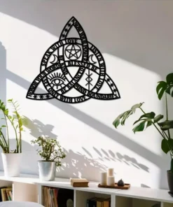 Good Witch Celtic Rope Knot Metal Wall Art Triquetra Infinity Celtic Rope Knot Irish Infinity Wall Decor Creative Wall Decor, Unique Modern Home Decor, Metal Wall Hanging Decor, Housewarming Gift