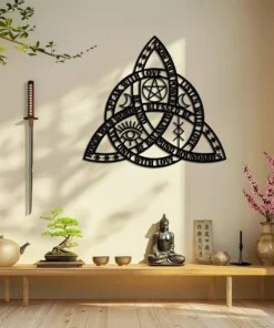 Good Witch Celtic Rope Knot Metal Wall Art Triquetra Infinity Celtic Rope Knot Irish Infinity Wall Decor Creative Wall Decor, Unique Modern Home Decor, Metal Wall Hanging Decor, Housewarming Gift