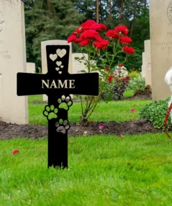 Custom Engraved Dog Memorial Stake Personalized Metal Pet Grave Marker for Cemetery, Garden, Yard, Lawn Perfect Gift for Dog Lovers