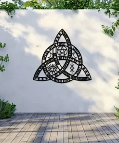 Good Witch Celtic Rope Knot Metal Wall Art Triquetra Infinity Celtic Rope Knot Irish Infinity Wall Decor Creative Wall Decor, Unique Modern Home Decor, Metal Wall Hanging Decor, Housewarming Gift