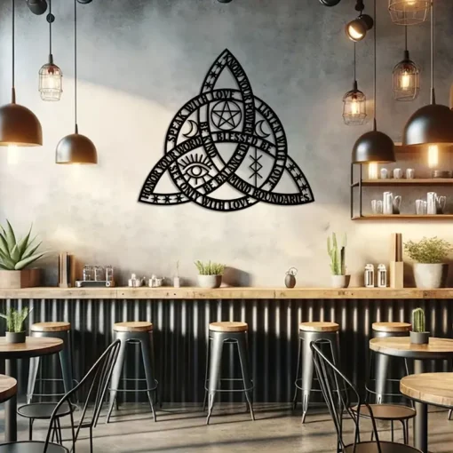 Good Witch Celtic Rope Knot Metal Wall Art Triquetra Infinity Celtic Rope Knot Irish Infinity Wall Decor Creative Wall Decor, Unique Modern Home Decor, Metal Wall Hanging Decor, Housewarming Gift