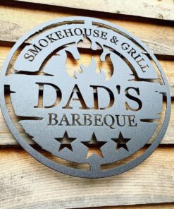 Personalized Metal Grilling Sign Metal Grill Sign Metal BBQ Smoker and Grill Sign Grilling Gift for Dad, Grandpa, Papa Barbeque Sign