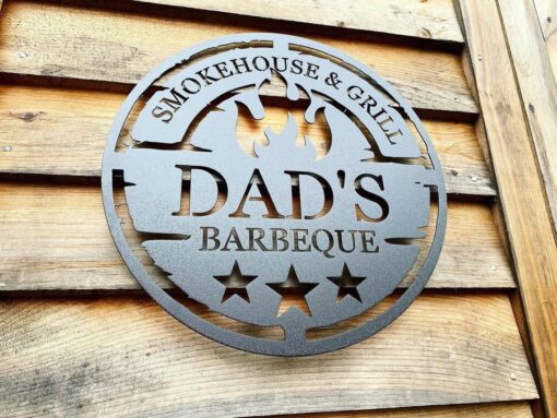 Personalized Metal Grilling Sign Metal Grill Sign Metal BBQ Smoker and Grill Sign Grilling Gift for Dad, Grandpa, Papa Barbeque Sign