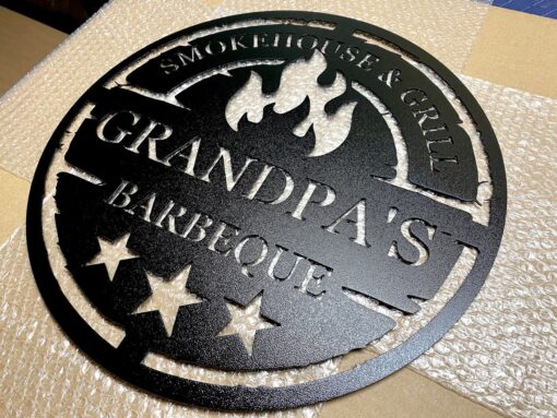 Personalized Metal Grilling Sign Metal Grill Sign Metal BBQ Smoker and Grill Sign Grilling Gift for Dad, Grandpa, Papa Barbeque Sign