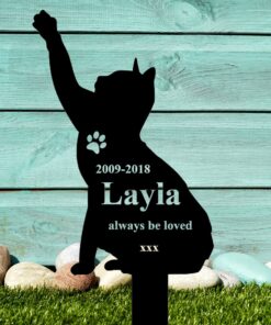 Custom Cat Memorial Stake Cat Memorial Plaque with Stake Cat Grave Marker Cat Memorial Gifts Metal Garden Stake Cat Burial Stake