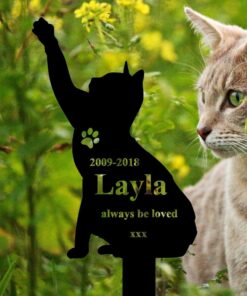 Custom Cat Memorial Stake Cat Memorial Plaque with Stake Cat Grave Marker Cat Memorial Gifts Metal Garden Stake Cat Burial Stake