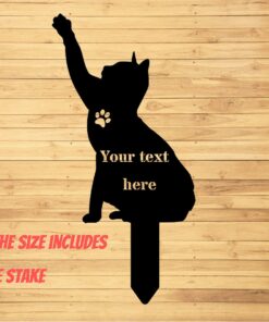 Custom Cat Memorial Stake Cat Memorial Plaque with Stake Cat Grave Marker Cat Memorial Gifts Metal Garden Stake Cat Burial Stake