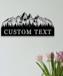 Custom Skiing Metal Sign,Ski Mountain Scene Metal Wall Art,Ski Home Decor,Personalized Skier Name Sign,Ski Lift Chair Sign,Snow Skiing Sign