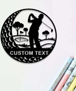 Personalized Metal Golf Sign,19th Hole Metal Sign,Custom Golfer Name Sign,Golf Wall Art,Golfing Home Decor,Golf Player Gift,Man Cave Sign