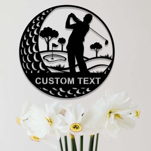 Personalized Metal Golf Sign,19th Hole Metal Sign,Custom Golfer Name Sign,Golf Wall Art,Golfing Home Decor,Golf Player Gift,Man Cave Sign