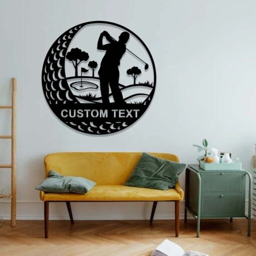 Personalized Metal Golf Sign,19th Hole Metal Sign,Custom Golfer Name Sign,Golf Wall Art,Golfing Home Decor,Golf Player Gift,Man Cave Sign