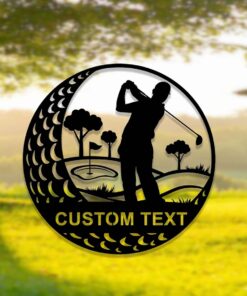 Personalized Metal Golf Sign,19th Hole Metal Sign,Custom Golfer Name Sign,Golf Wall Art,Golfing Home Decor,Golf Player Gift,Man Cave Sign