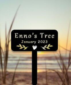 Custom Memorial Tree Sign With Stake,Personalized Tree Metal Garden Marker,Tree Garden Sign,Tree Plaque Marker,Metal Name Plate,Tree Decor