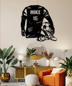 Custom Football Player Metal Sign Soccer Metal Sign,Custom Soccer Player Name Sign,Football Lovers Gift,Soccer Shirt Wall Decor,Gift for son