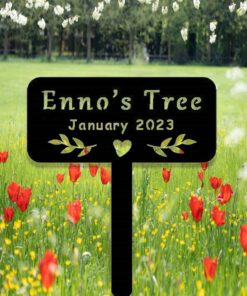 Custom Memorial Tree Sign With Stake,Personalized Tree Metal Garden Marker,Tree Garden Sign,Tree Plaque Marker,Metal Name Plate,Tree Decor