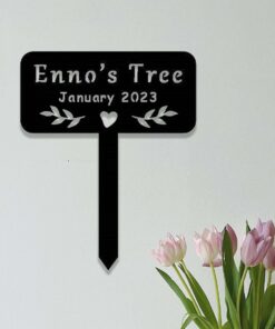 Custom Memorial Tree Sign With Stake,Personalized Tree Metal Garden Marker,Tree Garden Sign,Tree Plaque Marker,Metal Name Plate,Tree Decor