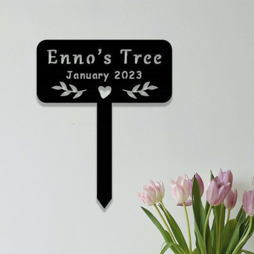 Custom Memorial Tree Sign With Stake,Personalized Tree Metal Garden Marker,Tree Garden Sign,Tree Plaque Marker,Metal Name Plate,Tree Decor