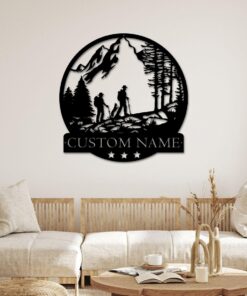 Custom Hiking Metal Wall Art, Couple Name Hiking Signs, Hiking Metal Sign, Hiking Couple, Gift For Her, Hiking Great Outdoor, Hiking Gift