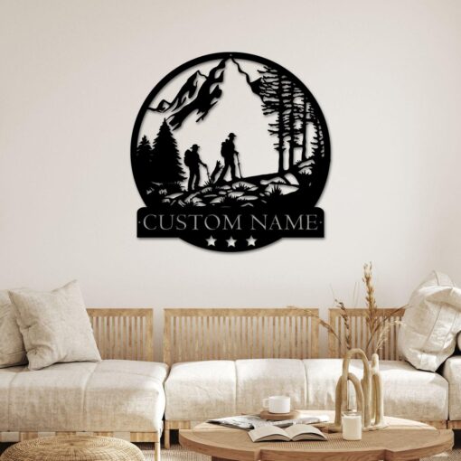 Custom Hiking Metal Wall Art, Couple Name Hiking Signs, Hiking Metal Sign, Hiking Couple, Gift For Her, Hiking Great Outdoor, Hiking Gift