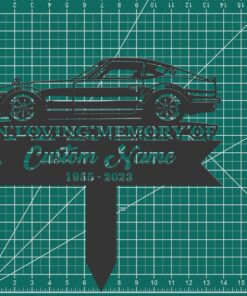 Personalized Racing car Memorial Stake, Metal Stake, Sympathy Sign, Grave Marker, Remembrance Stake