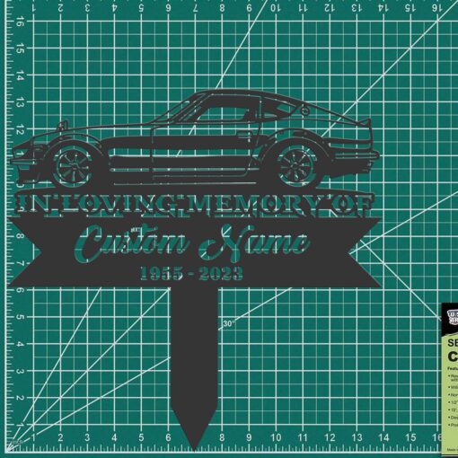 Personalized Racing car Memorial Stake, Metal Stake, Sympathy Sign, Grave Marker, Remembrance Stake