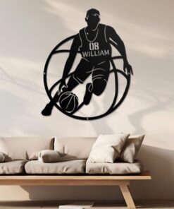 Basketball Metal Wall Art, Metal Sports Decor, Basketball Sign, Basketball Name Sign, Sports Name Sign, Metal Art, Custom Metal, Custom Name