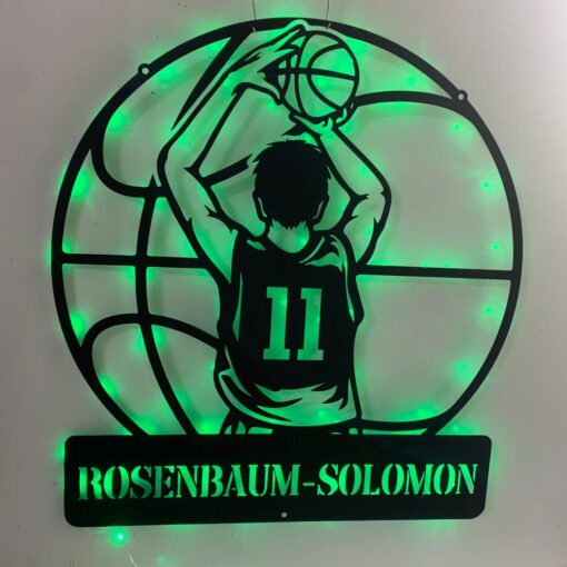 Custom Man Basketball Player Metal Name Signs, Personalized Basketball Team Metal Wall Hanging Sign Basketball Sports Metal Wall Art Decor