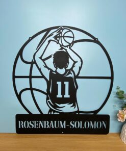 Custom Man Basketball Player Metal Name Signs, Personalized Basketball Team Metal Wall Hanging Sign Basketball Sports Metal Wall Art Decor