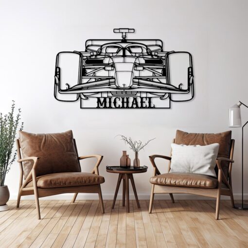 Custom Racing Performance Car Metal Wall Art, Car Race Lover Gift, Personalized Boy Name Sportive Metal Car Art, Motorsports Enthusiast Gift